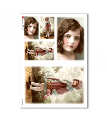 OLD-PHOTOS-0040. Carta di riso vittoriana per decoupage.