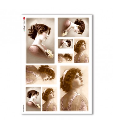 OLD-PHOTOS-0048. Papel de Arroz victoriano para decoupage.