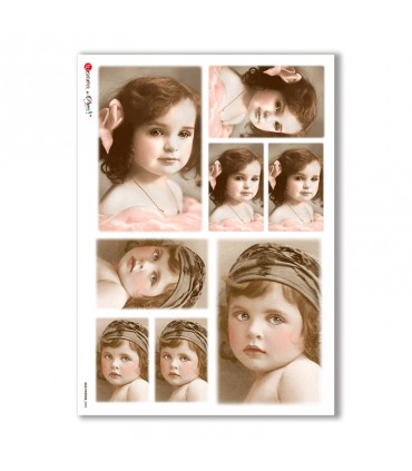 OLD-PHOTOS-0053. Carta di riso vittoriana per decoupage.