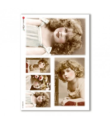 OLD-PHOTOS-0056. Carta di riso vittoriana per decoupage.