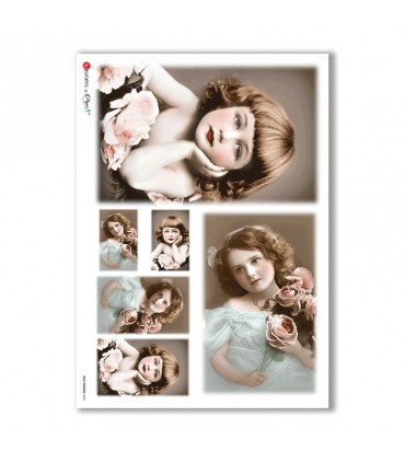 OLD-PHOTOS-0057. Victorian Rice Paper for decoupage.