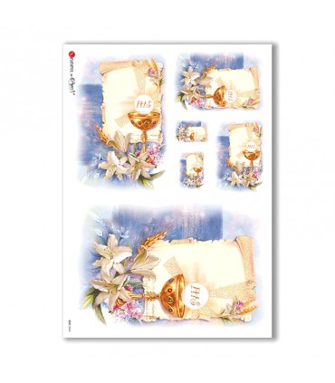 CULT-0045. Papel de Arroz sacras para decoupage.