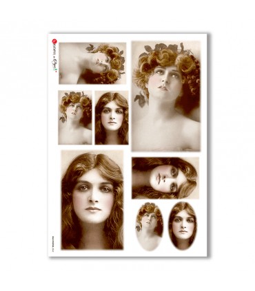 OLD-PHOTOS-0062. Carta di riso vittoriana per decoupage.