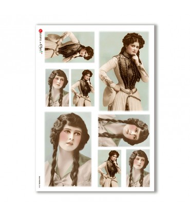 OLD-PHOTOS-0064. Victorian Rice Paper for decoupage.