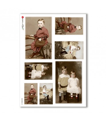 OLD-PHOTOS-0070. Carta di riso vittoriana per decoupage.