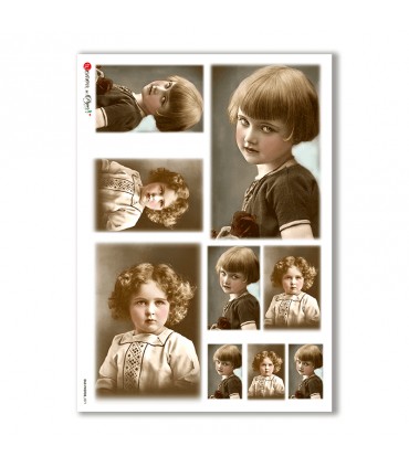 OLD-PHOTOS-0071. Carta di riso vittoriana per decoupage.