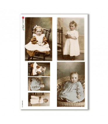 OLD-PHOTOS-0072. Carta di riso vittoriana per decoupage.