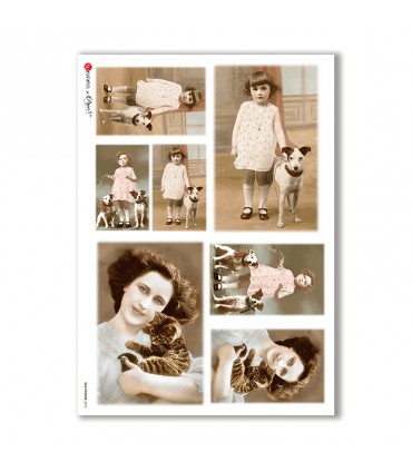 OLD-PHOTOS-0073. Carta di riso vittoriana per decoupage.