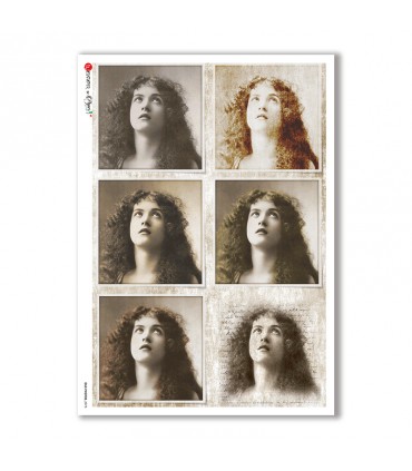 OLD-PHOTOS-0078. Carta di riso vittoriana per decoupage.