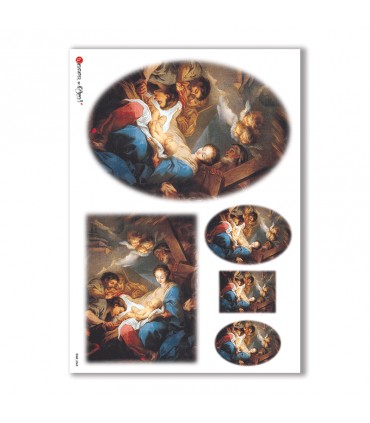 CULT-0068. Papel de Arroz sacras para decoupage.