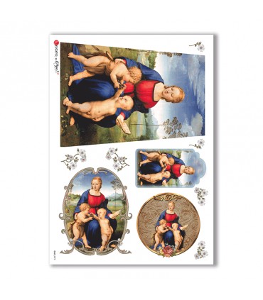 CULT-0075. Carta di riso sacra per decoupage.