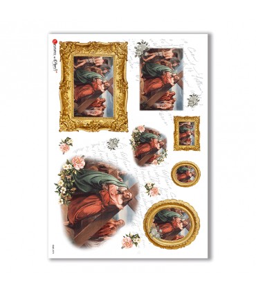 CULT-0078. Carta di riso sacra per decoupage.