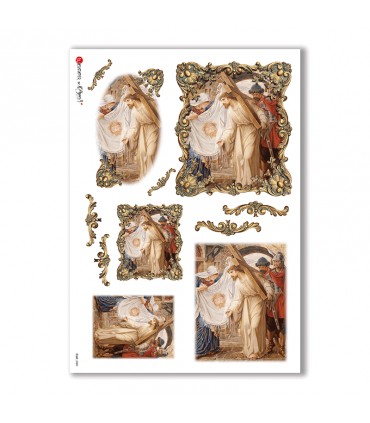 CULT-0080. Carta di riso sacra per decoupage.