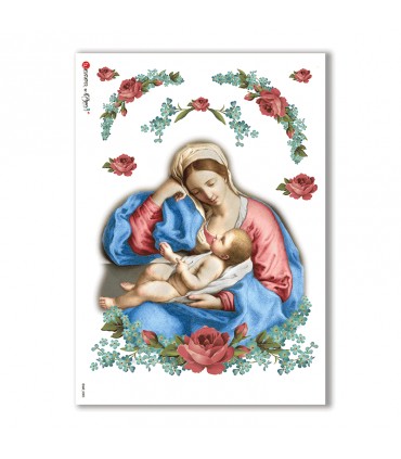 CULT-0083. Papel de Arroz sacras para decoupage.