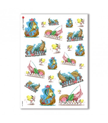 ANIMALS-0004. Carta di riso animali per decoupage.