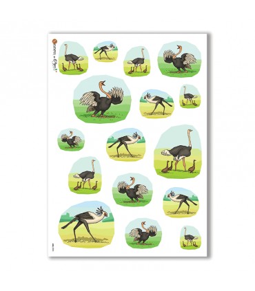 ANIMALS-0005. Carta di riso animali per decoupage.