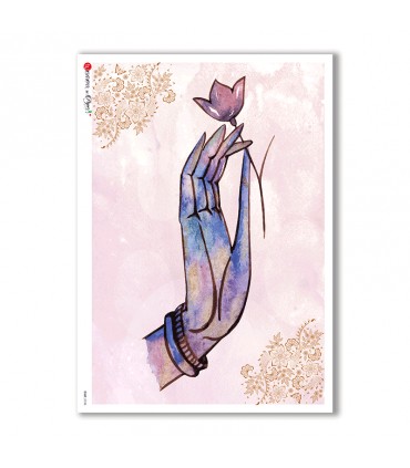 CULT-0136. Papel de Arroz sacras para decoupage.