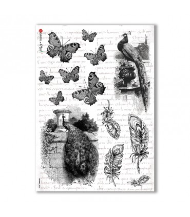 ANIMALS-0033. Carta di riso animali per decoupage.