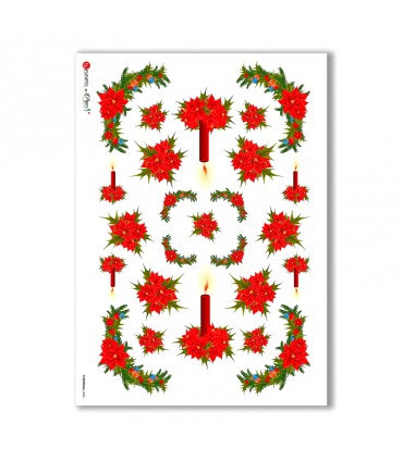 CHRISTMAS-0006. Papel de Arroz Navidad para decoupage.