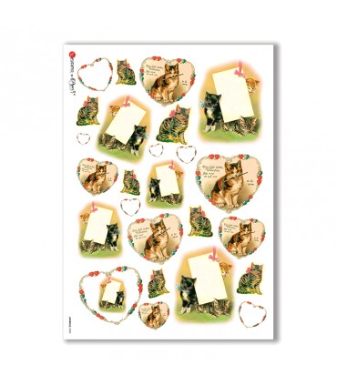 ANIMALS-0088. Papel de Arroz animales para decoupage.