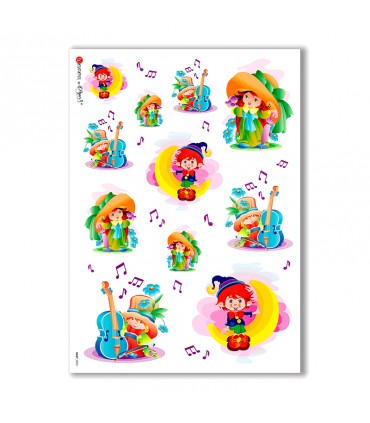 BABY-0003. Carta di riso bambini per decoupage.