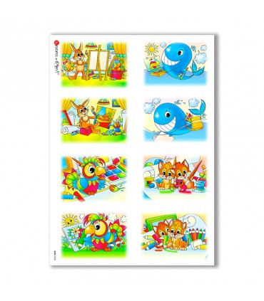 BABY-0008. Carta di riso bambini per decoupage.