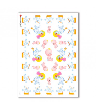 BABY-0009. Carta di riso bambini per decoupage.