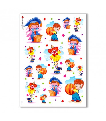 BABY-0013. Papel de Arroz niños para decoupage