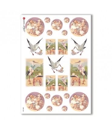 BABY-0028. Carta di riso bambini per decoupage.