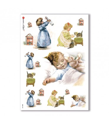 BABY-0029. Carta di riso bambini per decoupage.