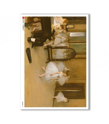 ARTWORK-0019. Papel de Arroz obras de arte para decoupage.