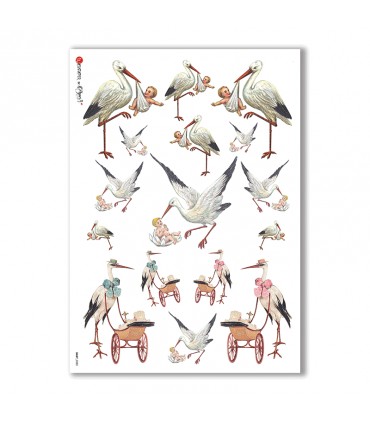 BABY-0032. Carta di riso bambini per decoupage.