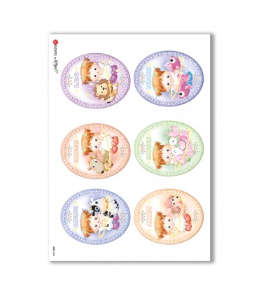 BABY-0033. Carta di riso bambini per decoupage.