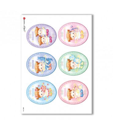 BABY-0034. Carta di riso bambini per decoupage.