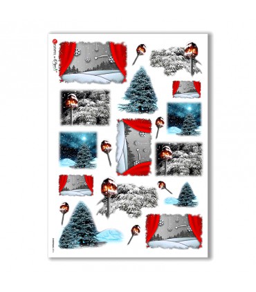 CHRISTMAS-0016. Christmas Rice Paper for decoupage.