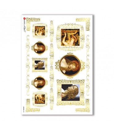 ARTWORK-0034. Papel de Arroz obras de arte para decoupage.