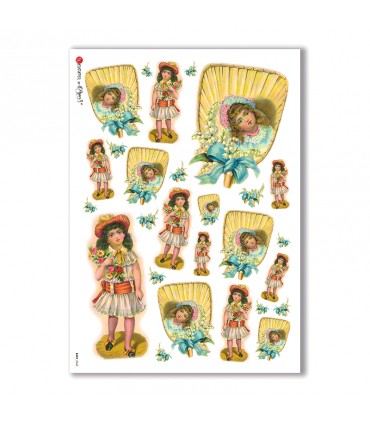 BABY-0043. Papel de Arroz niños para decoupage