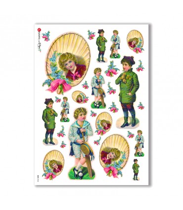 BABY-0044. Carta di riso bambini per decoupage.