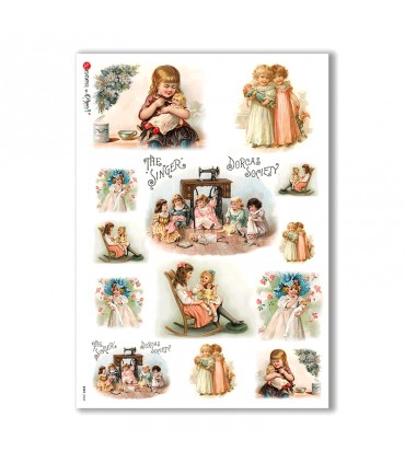 BABY-0045. Papel de Arroz niños para decoupage