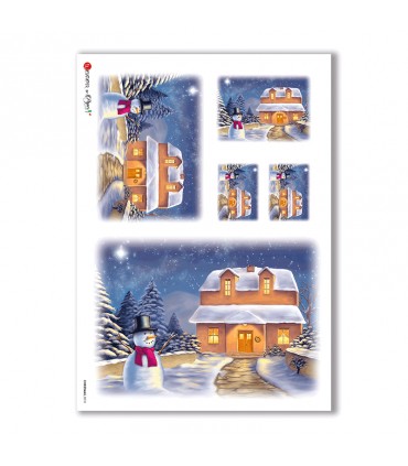 CHRISTMAS-0018. Christmas Rice Paper for decoupage.