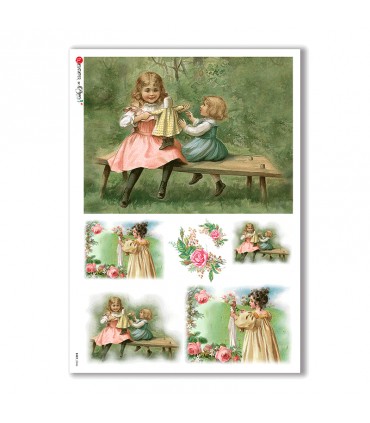 BABY-0046. Carta di riso bambini per decoupage.