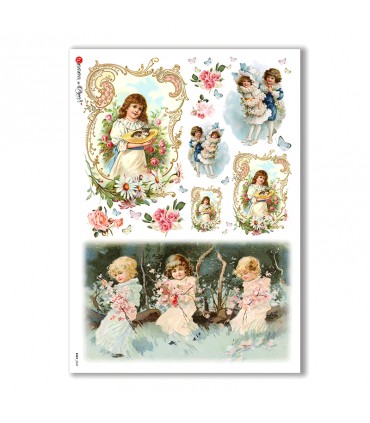 BABY-0049. Carta di riso bambini per decoupage.