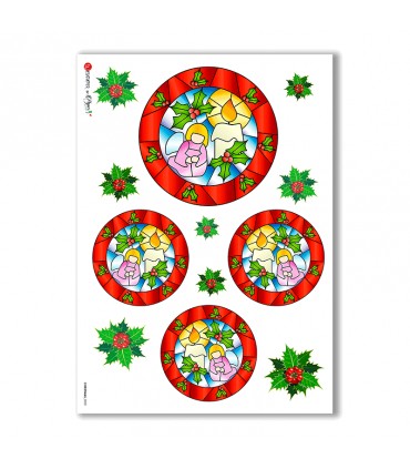 CHRISTMAS-0020. Christmas Rice Paper for decoupage.