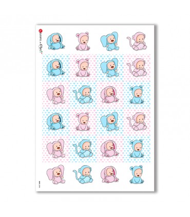 BABY-0056. Papel de Arroz niños para decoupage