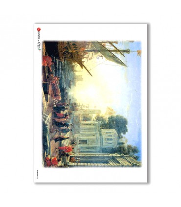 ARTWORK-0054. Papel de Arroz obras de arte para decoupage.