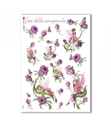 FAIRIES-0001. Carta di riso fate per decoupage.