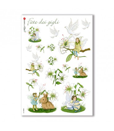 FAIRIES-0002. Rice Paper for decoupage fairies.