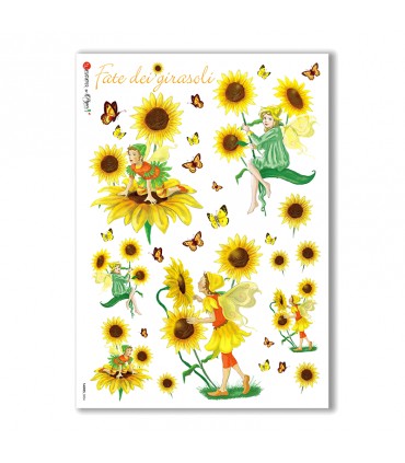 FAIRIES-0004. Carta di riso fate per decoupage.