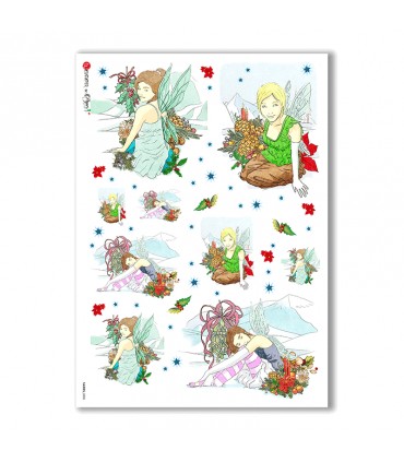 FAIRIES-0008. Papel de Arroz hadas para decoupage.
