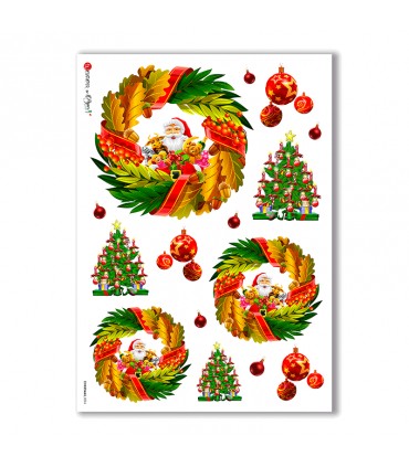 CHRISTMAS-0024. Christmas Rice Paper for decoupage.
